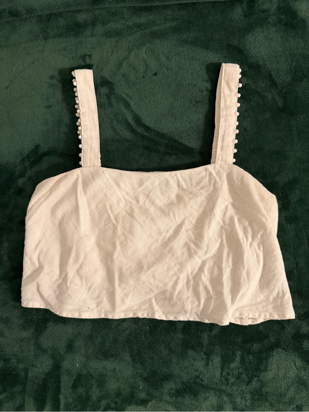 House of Harlow 1960 White Lined Top with Gold Logo Tag